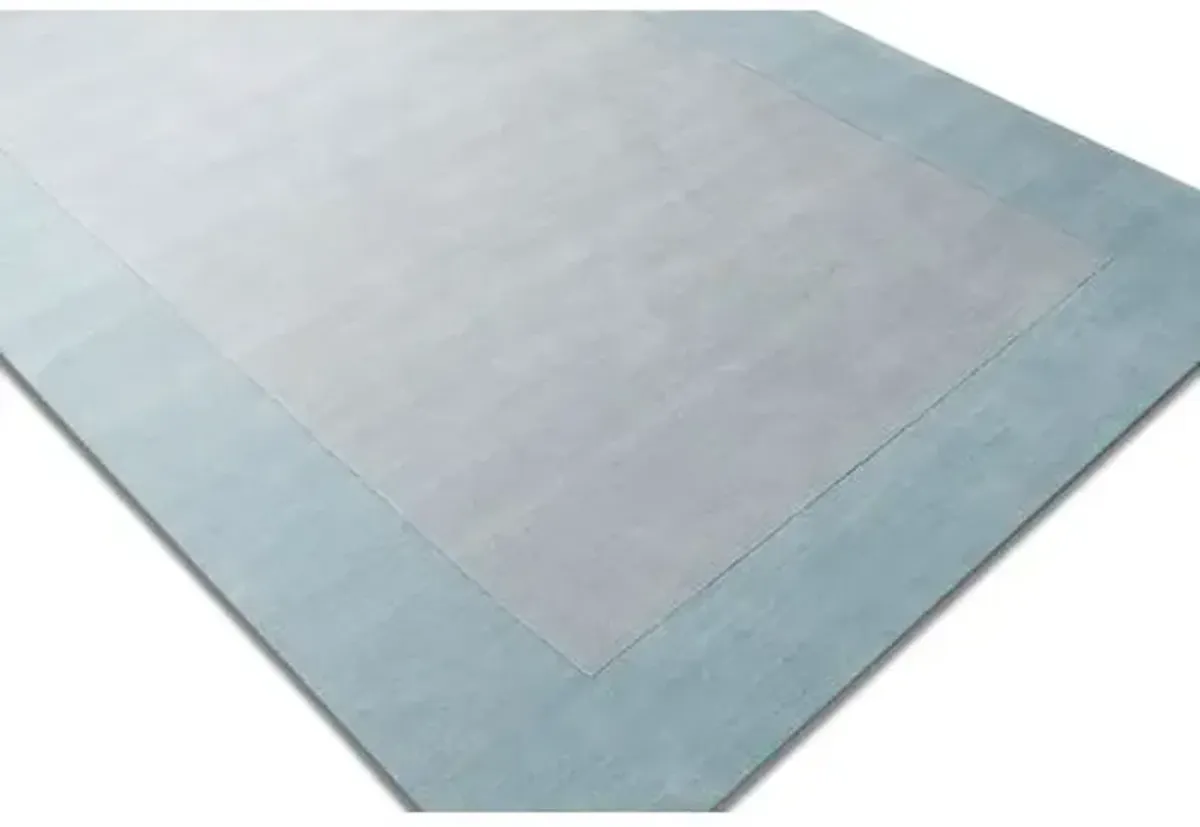 Lombard Rug - Gray/Blue - Handcrafted - Blue