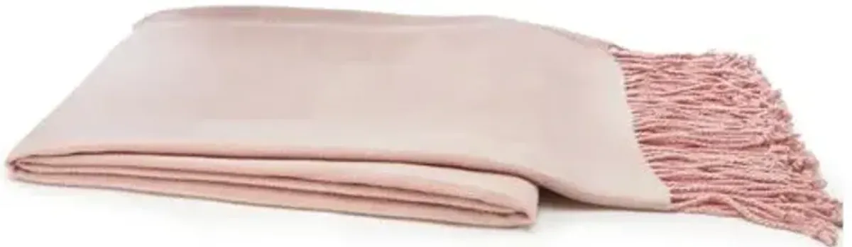 Vibrant Bamboo Throw - Pink - White