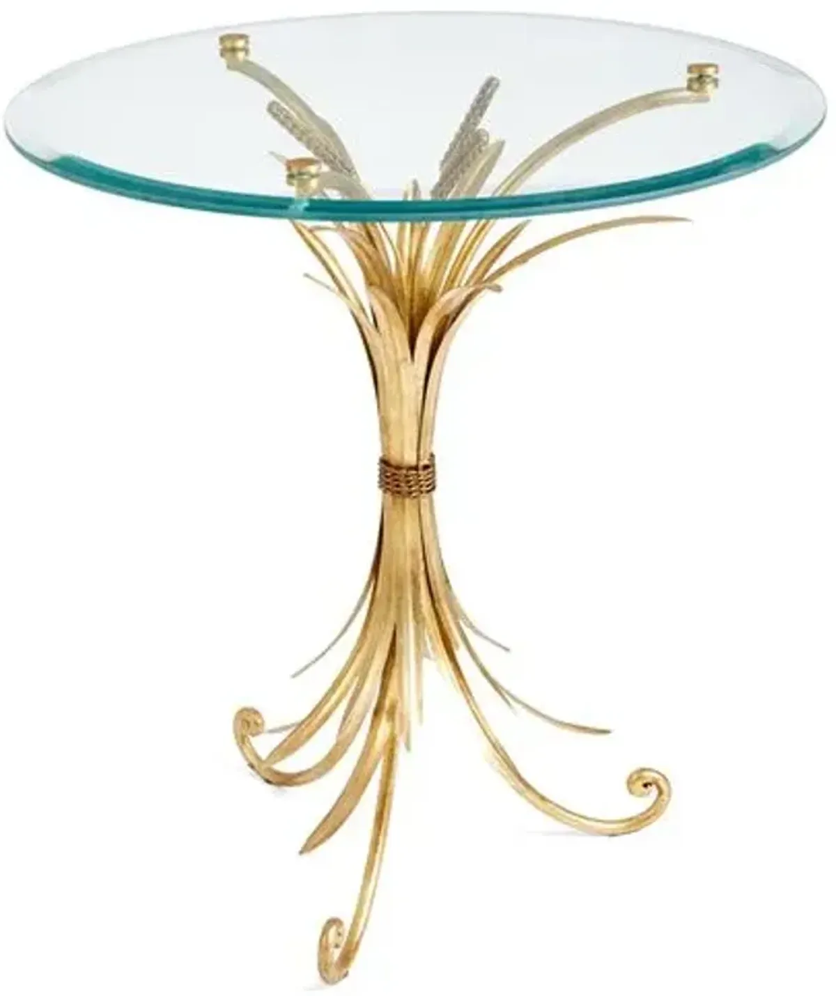 Wheat-Sheaf Side Table - Gold