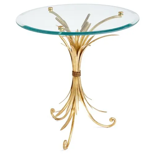 Wheat-Sheaf Side Table - Gold