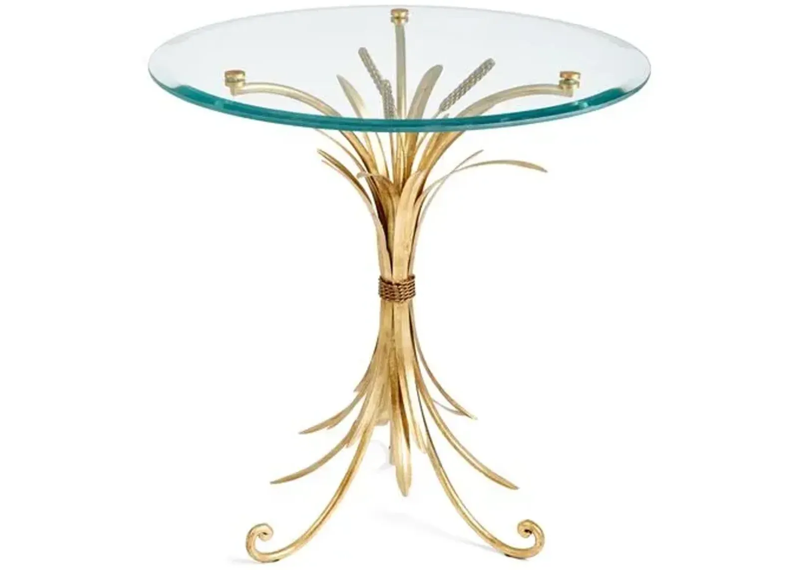 Wheat-Sheaf Side Table - Gold