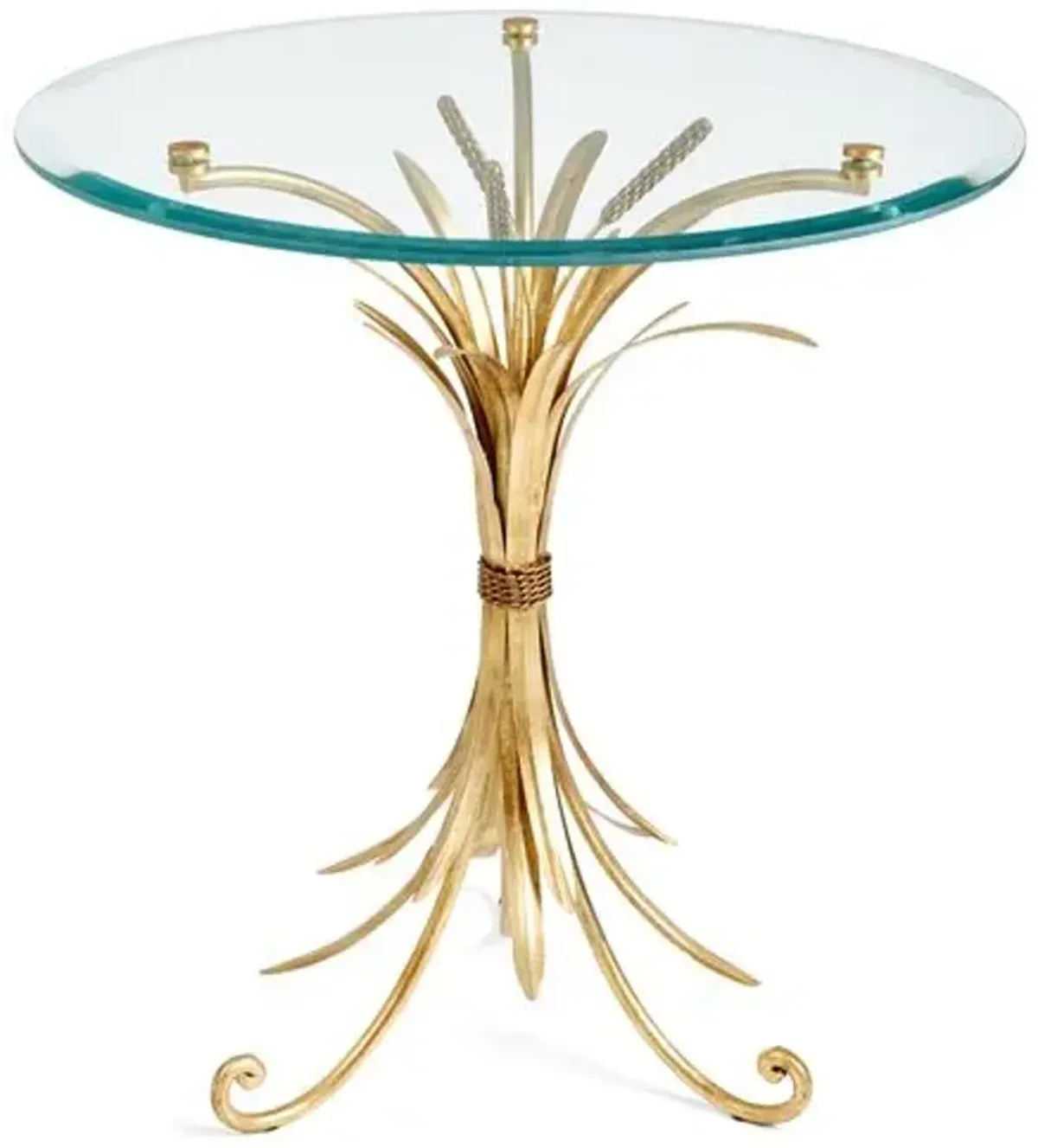 Wheat-Sheaf Side Table - Gold