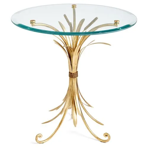 Wheat-Sheaf Side Table - Gold