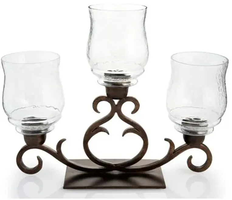 19" Flare Scroll Hurricane - Bronze - Brown