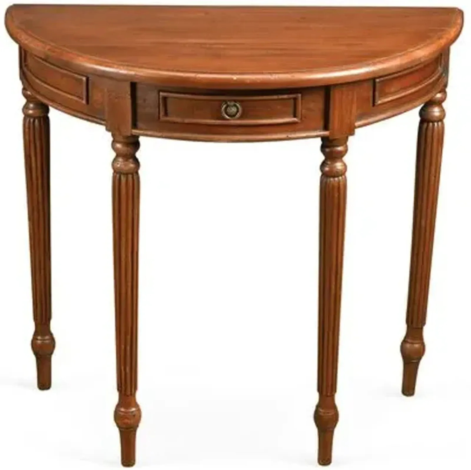 Trace Demilune Console - Honey - Brown