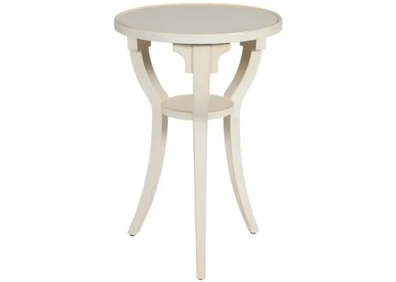 Carlton Round Side Table - White