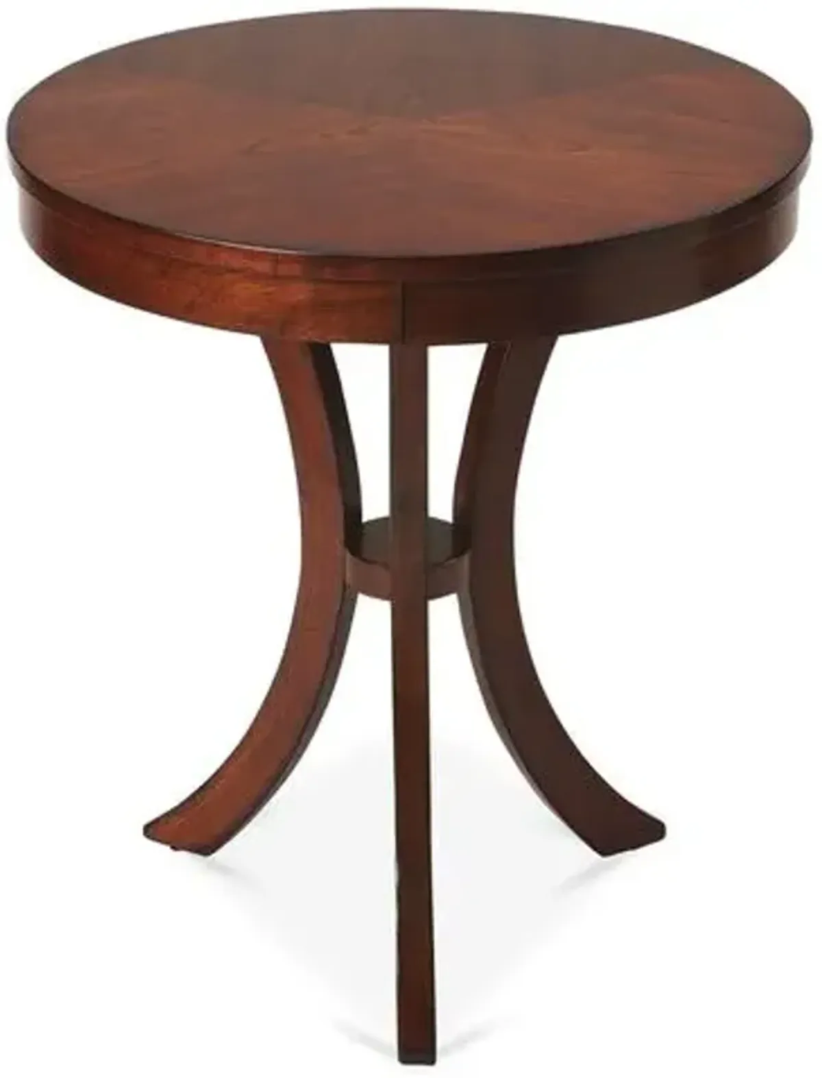 Lilly Curved Side Table - Cherry - Brown