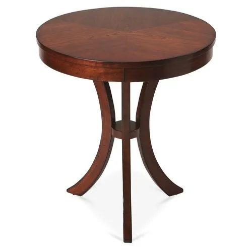 Lilly Curved Side Table - Cherry - Brown