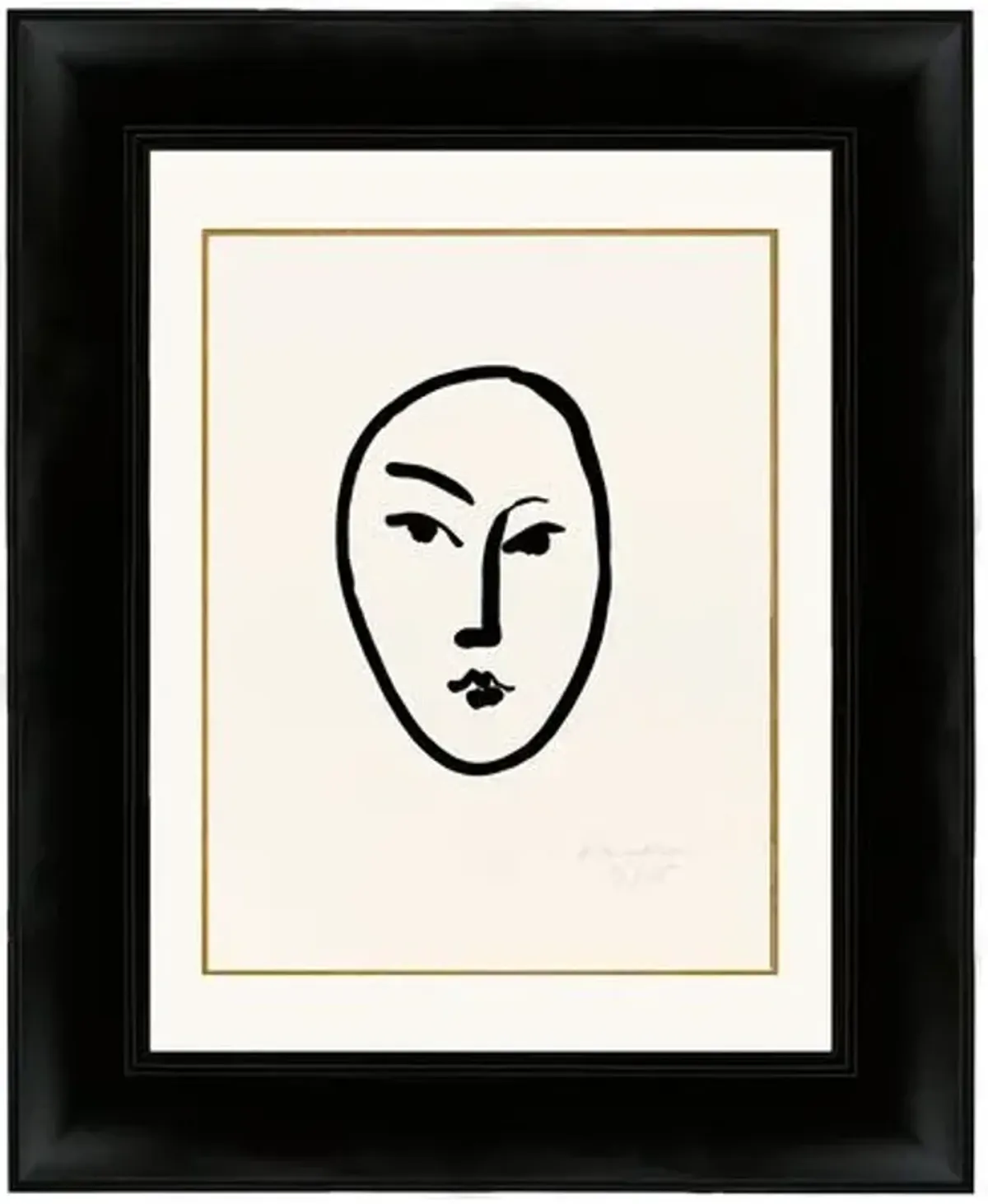 Henri Matisse - Large Mask - Munn Works - Black