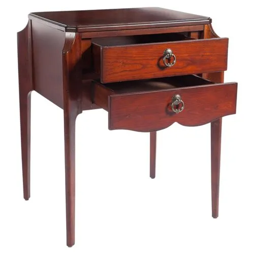 Emily 2-Drawer Nightstand - Cherry