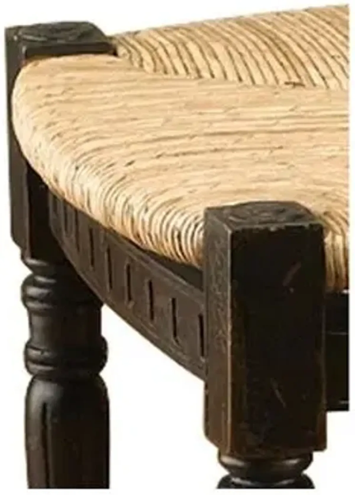 Betsy 51" Woven Bench - Black - Handcrafted