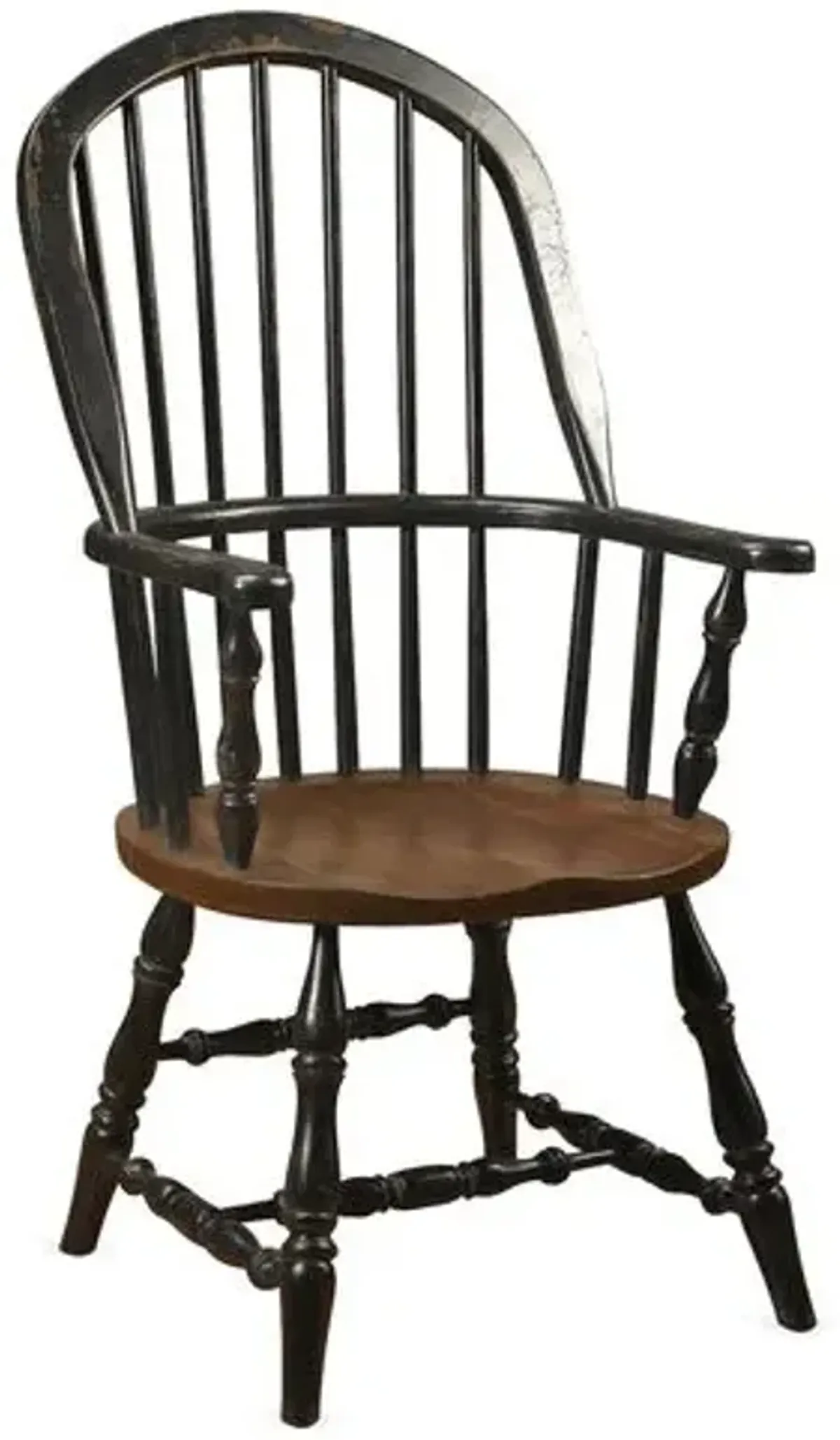 Windsor Armchair - Distressed Black - Handcrafted