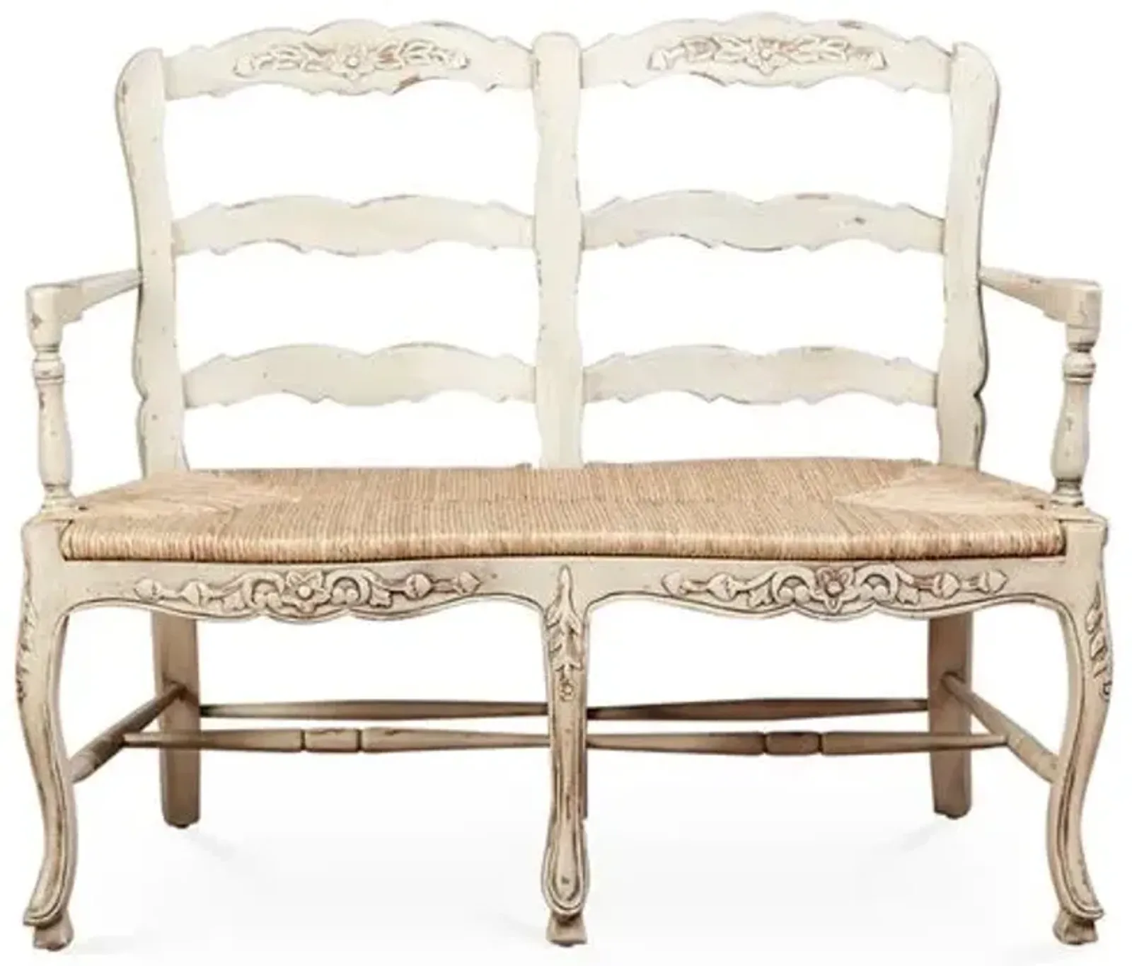 Catherine 2-Seat Bench - Parchment - Handcrafted - Ivory