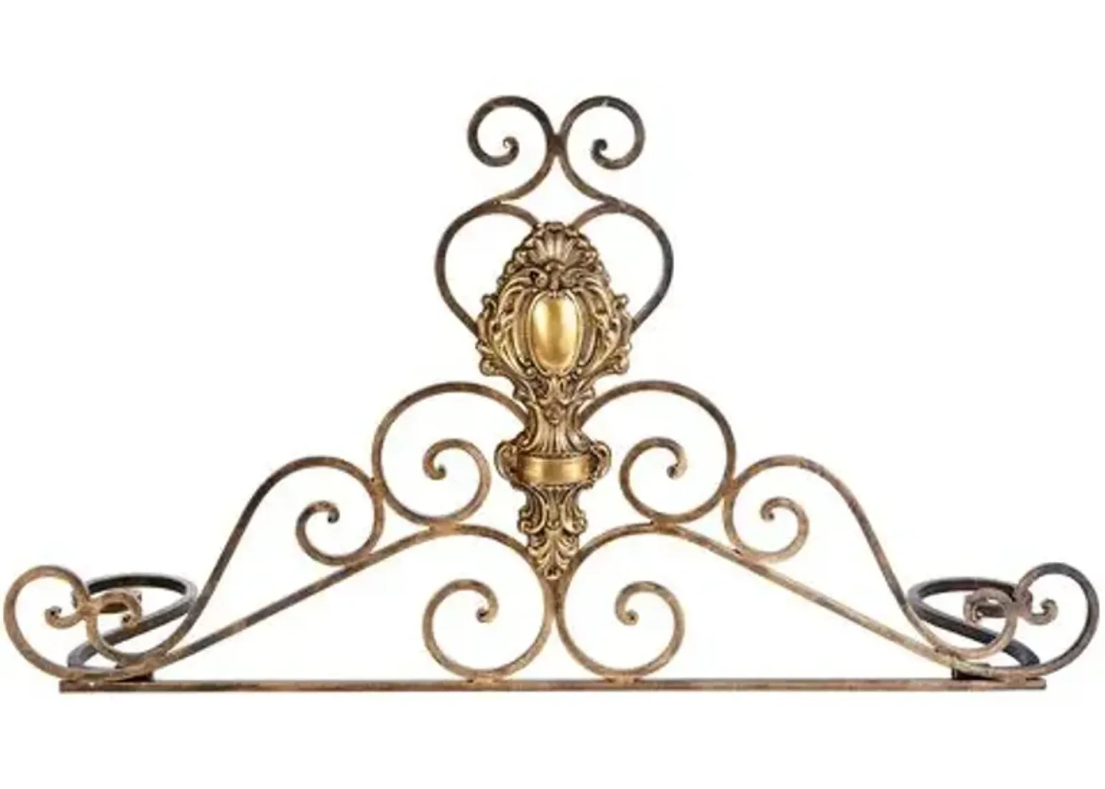 32" Tuscan Fireplace Fender - Gold