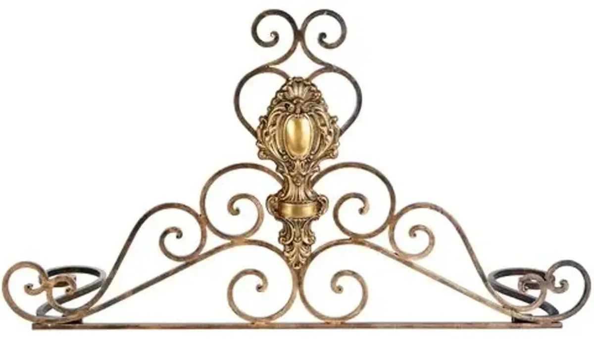 32" Tuscan Fireplace Fender - Gold