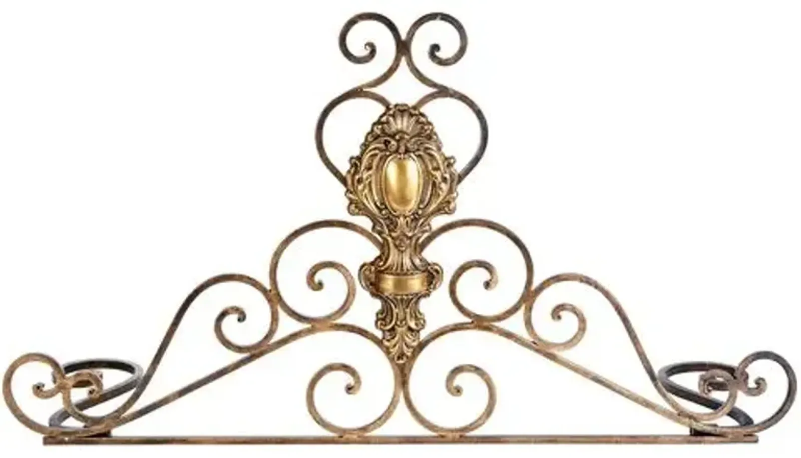 32" Tuscan Fireplace Fender - Gold