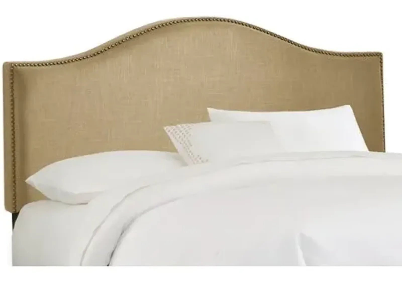 Tallman Linen Headboard - Handcrafted - Beige