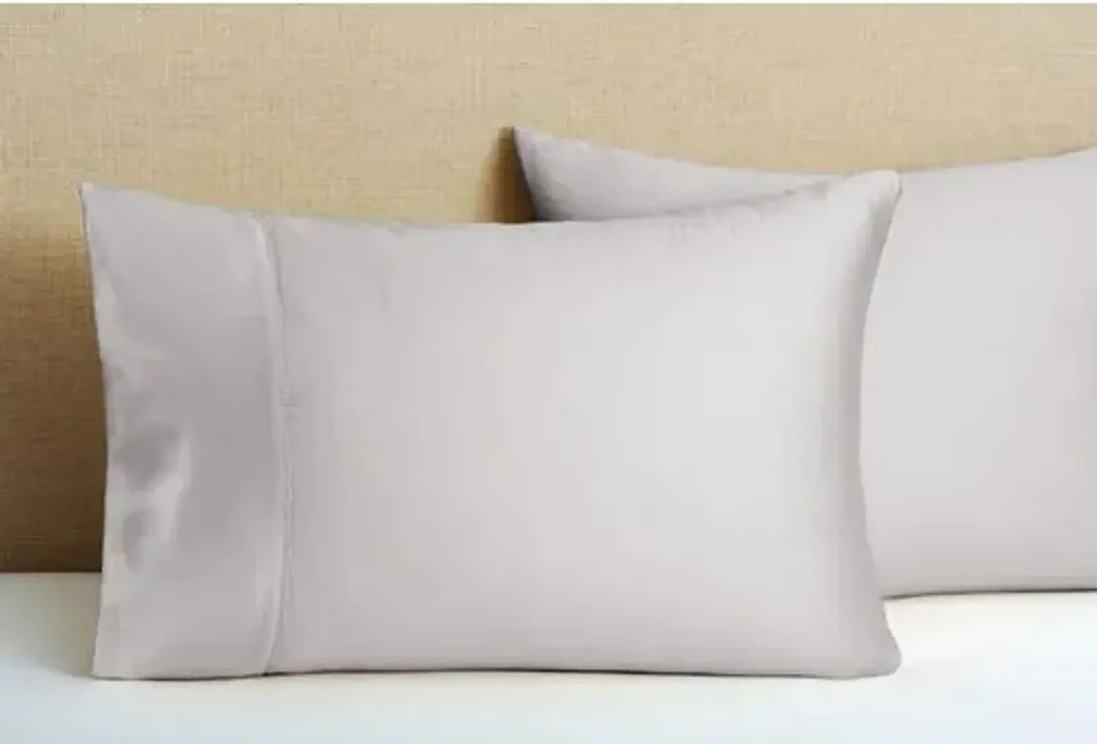 Set of 2 Hem Stitch Pillowcases - Dove - Belle Epoque