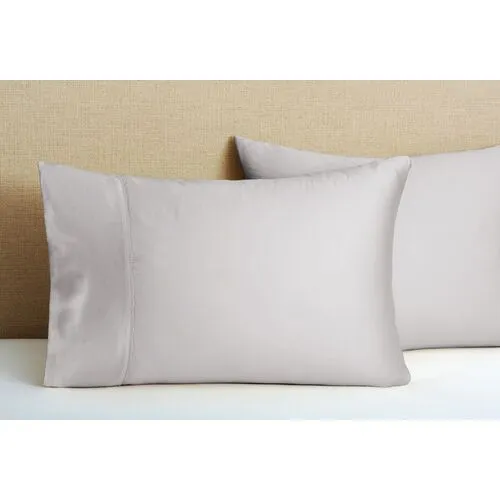 Set of 2 Hem Stitch Pillowcases - Dove - Belle Epoque