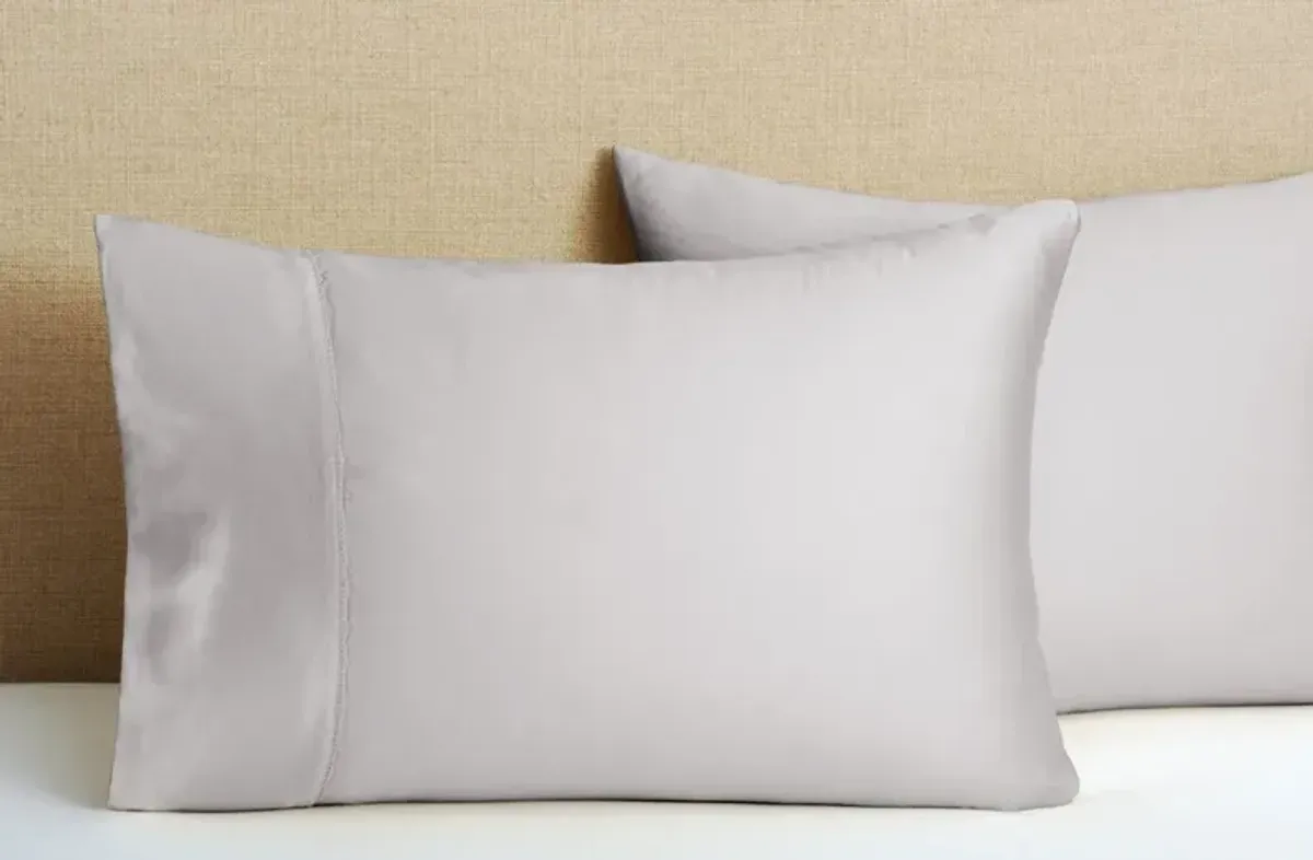 Set of 2 Hem Stitch Pillowcases - Dove - Belle Epoque