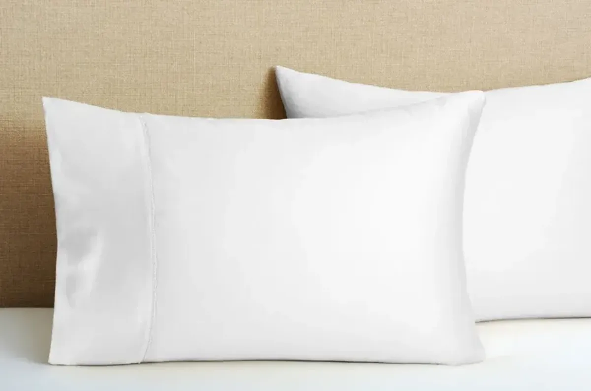 420TC Hem Stitch Pillow Case - White - Belle Epoque
