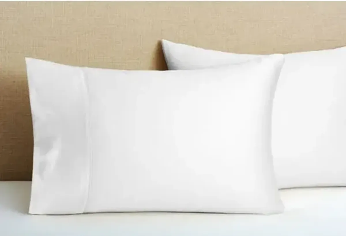 420TC Hem Stitch Pillow Case - White - Belle Epoque