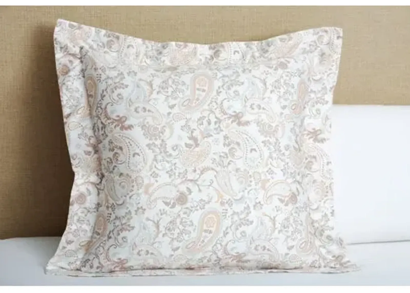 Paisley Euro Sham - Belle Epoque - Orange