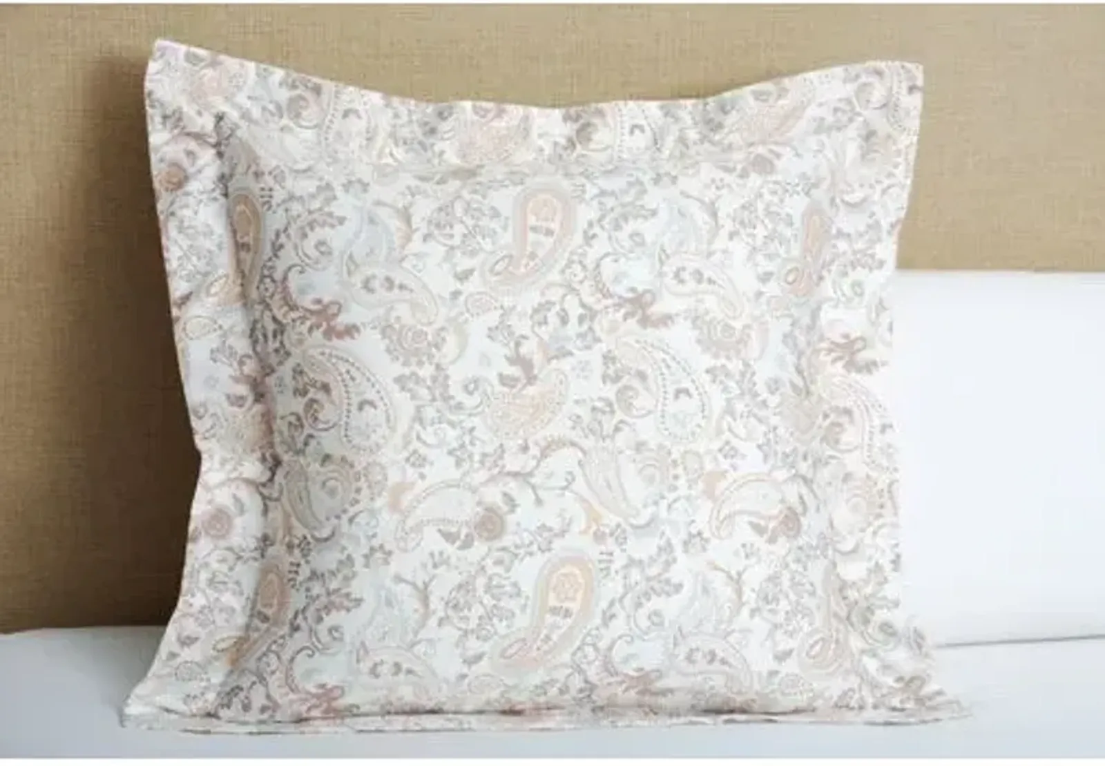 Paisley Euro Sham - Belle Epoque - Orange