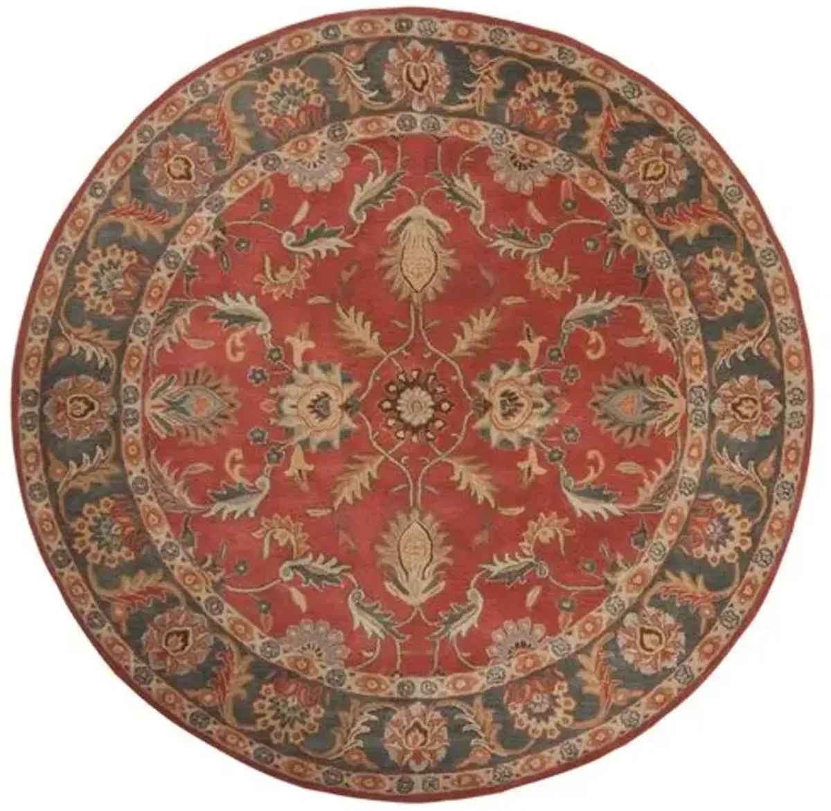 Buckeye Rug - Brick Red/Green - Red