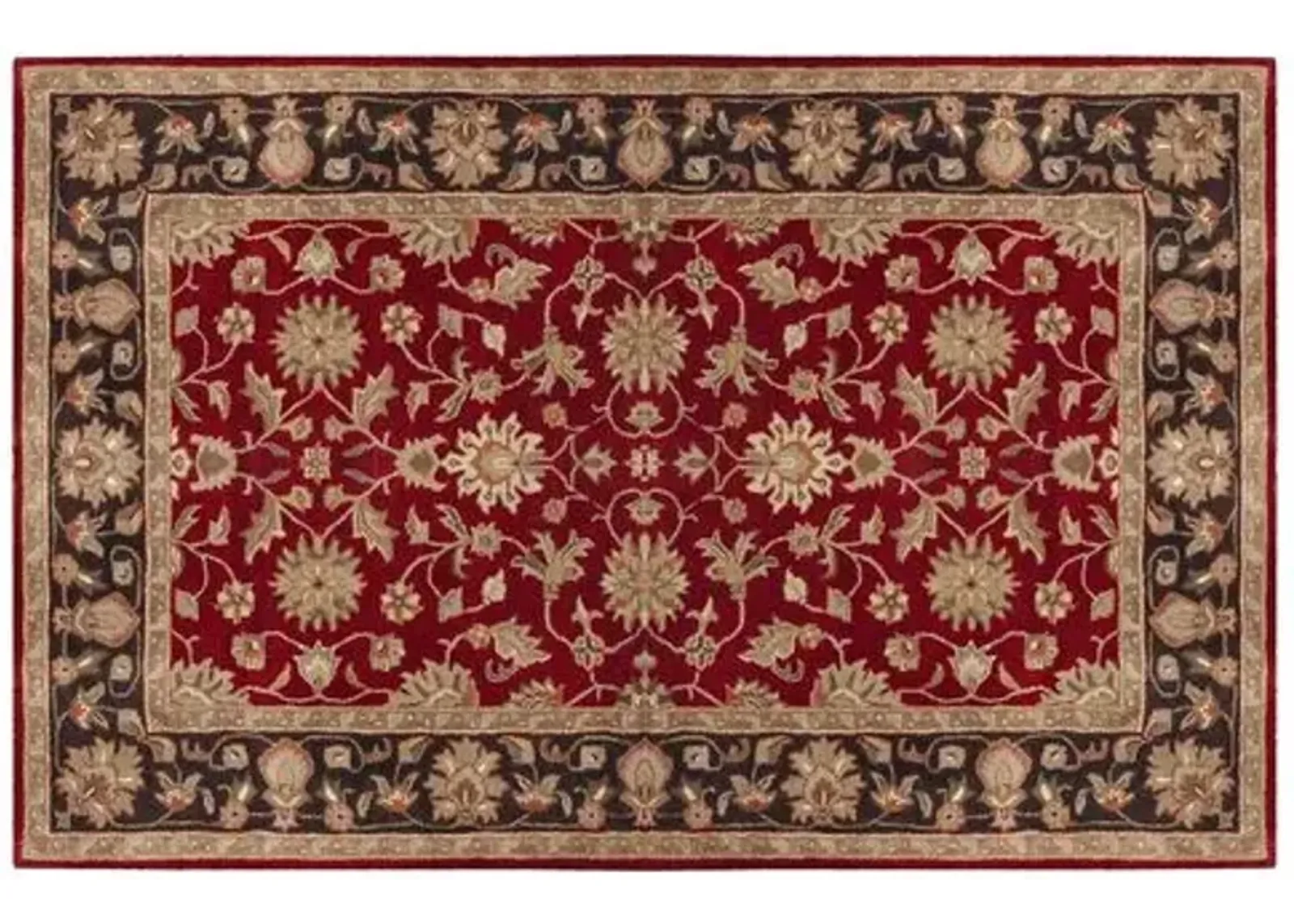 Petunia Rug - Wine/Black - Red - Red