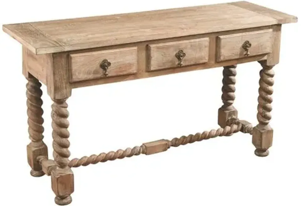 Cole Console - Natural - Handcrafted - Beige