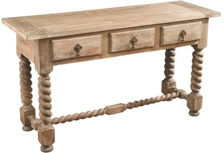 Cole Console - Natural - Handcrafted - Beige