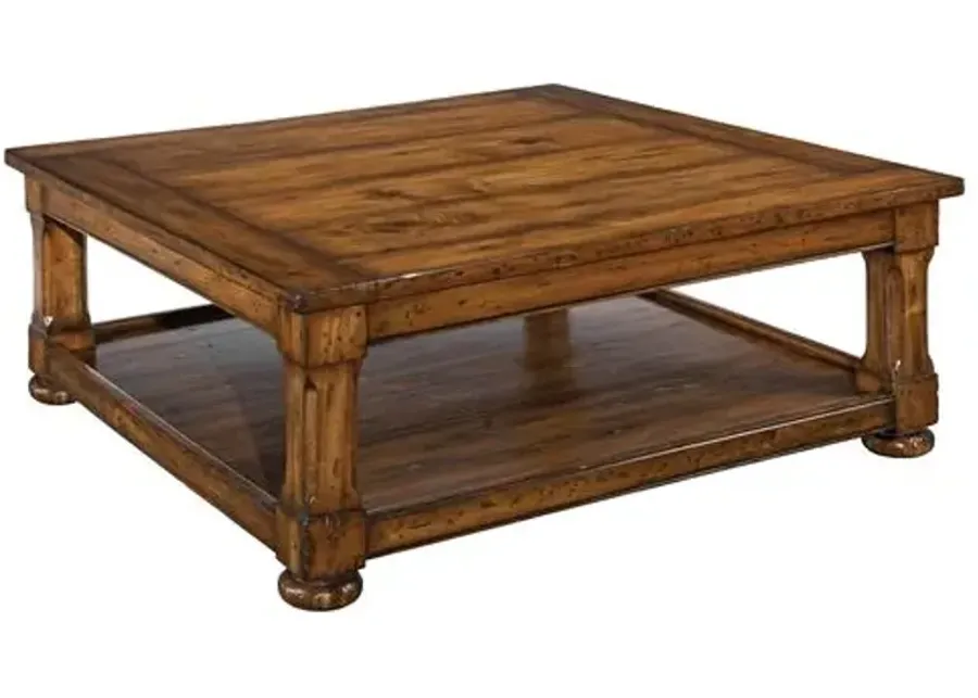 Tudor 48" Coffee Table - Toffee - Brown