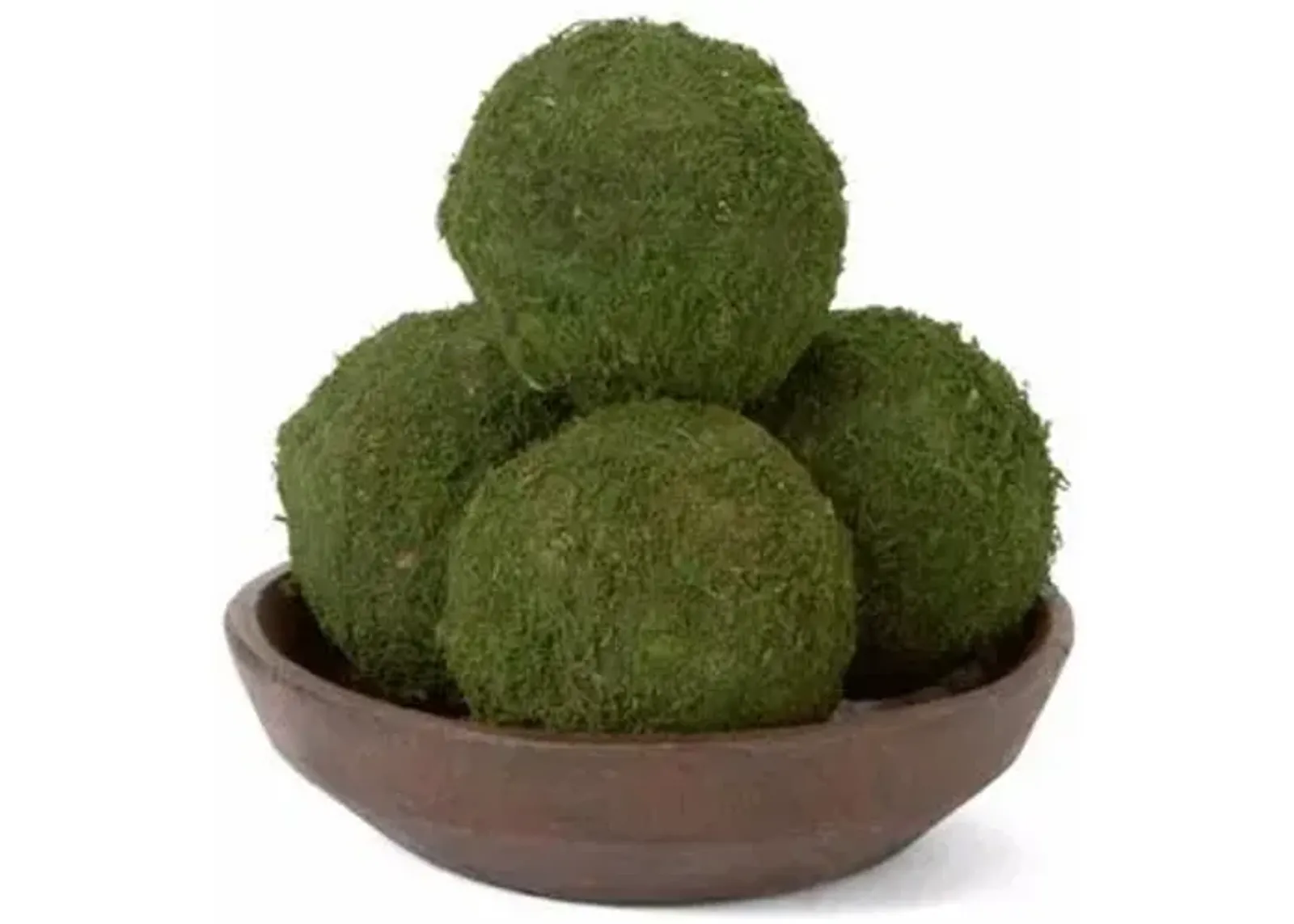 Set of 6 6" Moss Balls - Dried - Knud Nielsen Company - Green