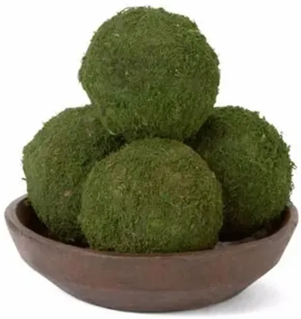 Set of 6 6" Moss Balls - Dried - Knud Nielsen Company - Green