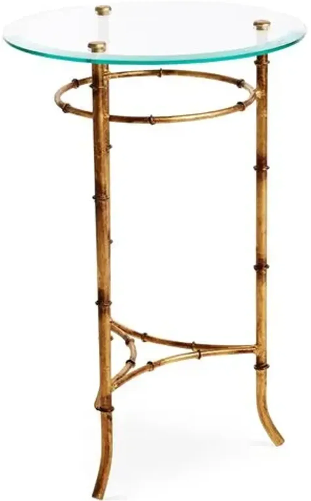 Bamboo Side Table - Gold