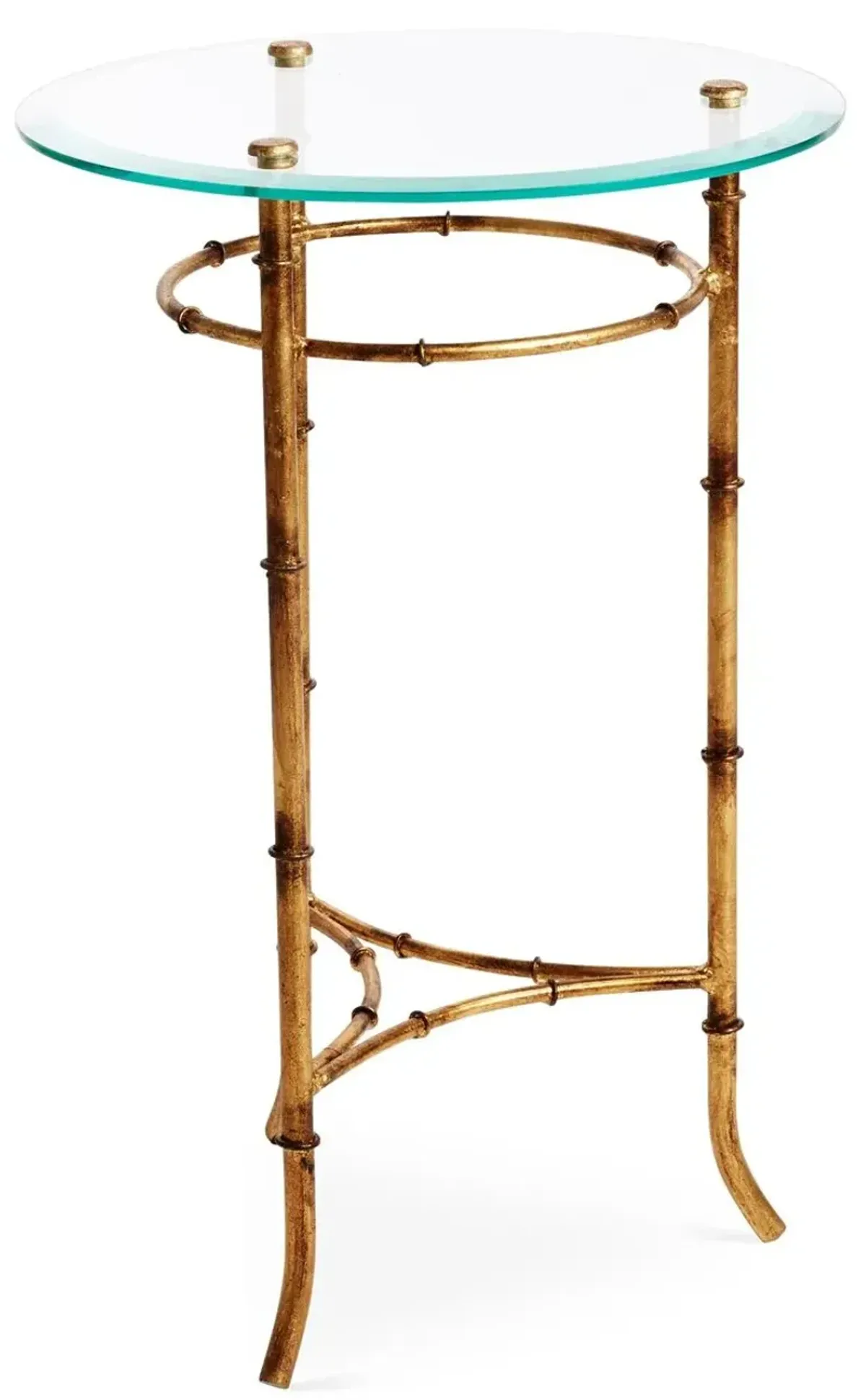 Bamboo Side Table, Gold