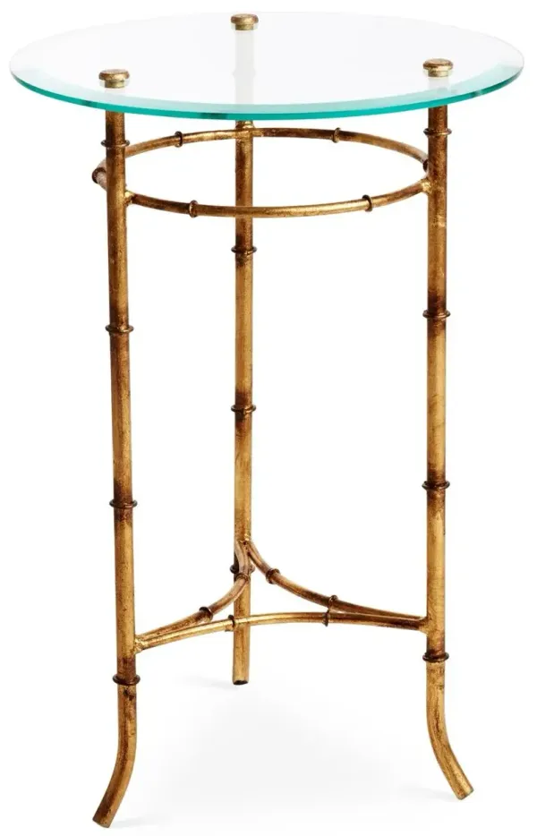 Bamboo Side Table, Gold