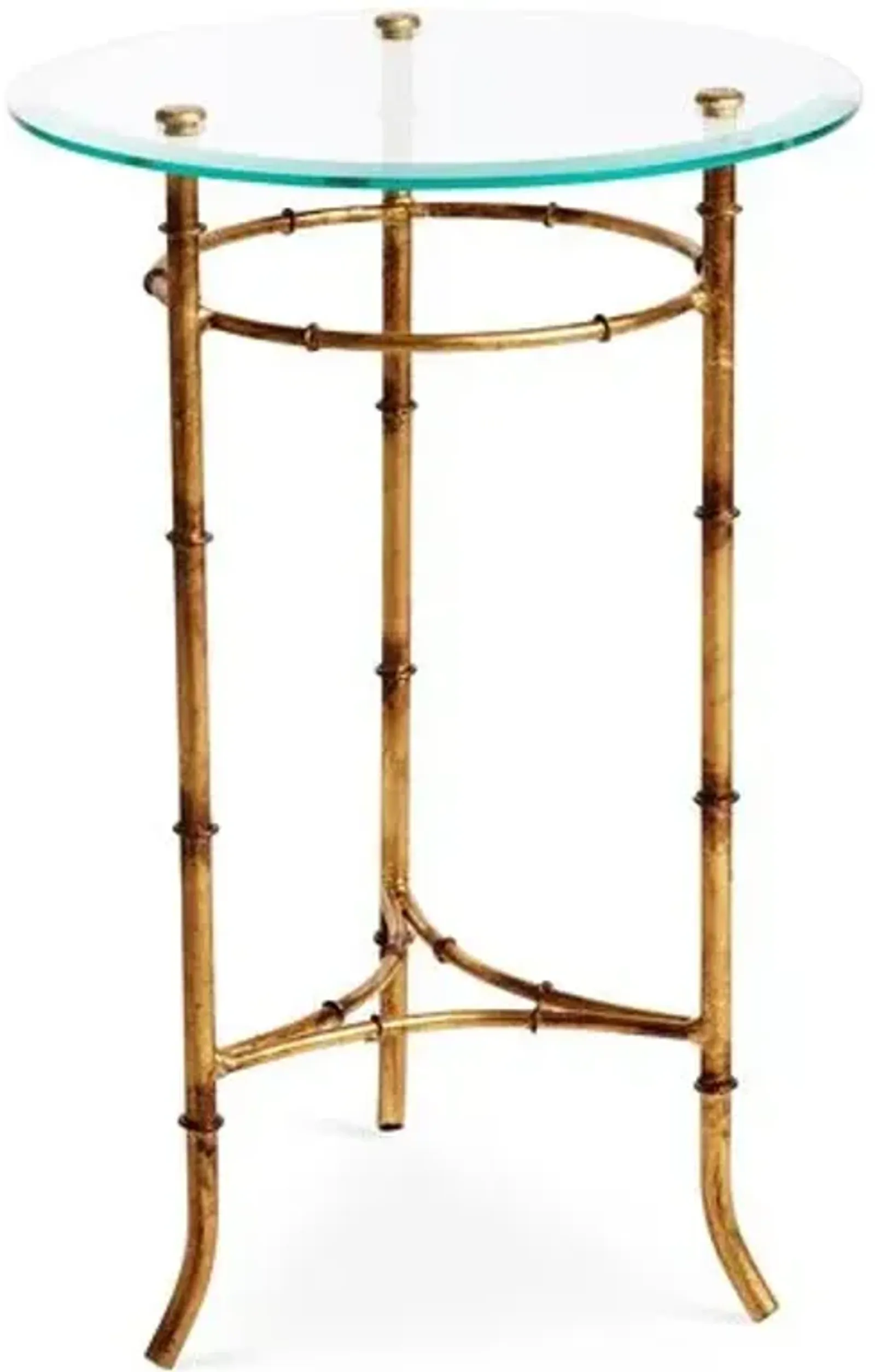 Bamboo Side Table - Gold