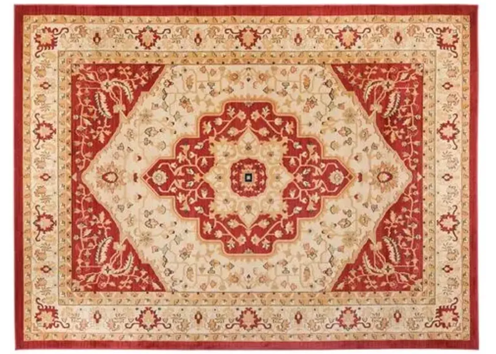 Behati Rug - Red/Cream - Beige - Beige