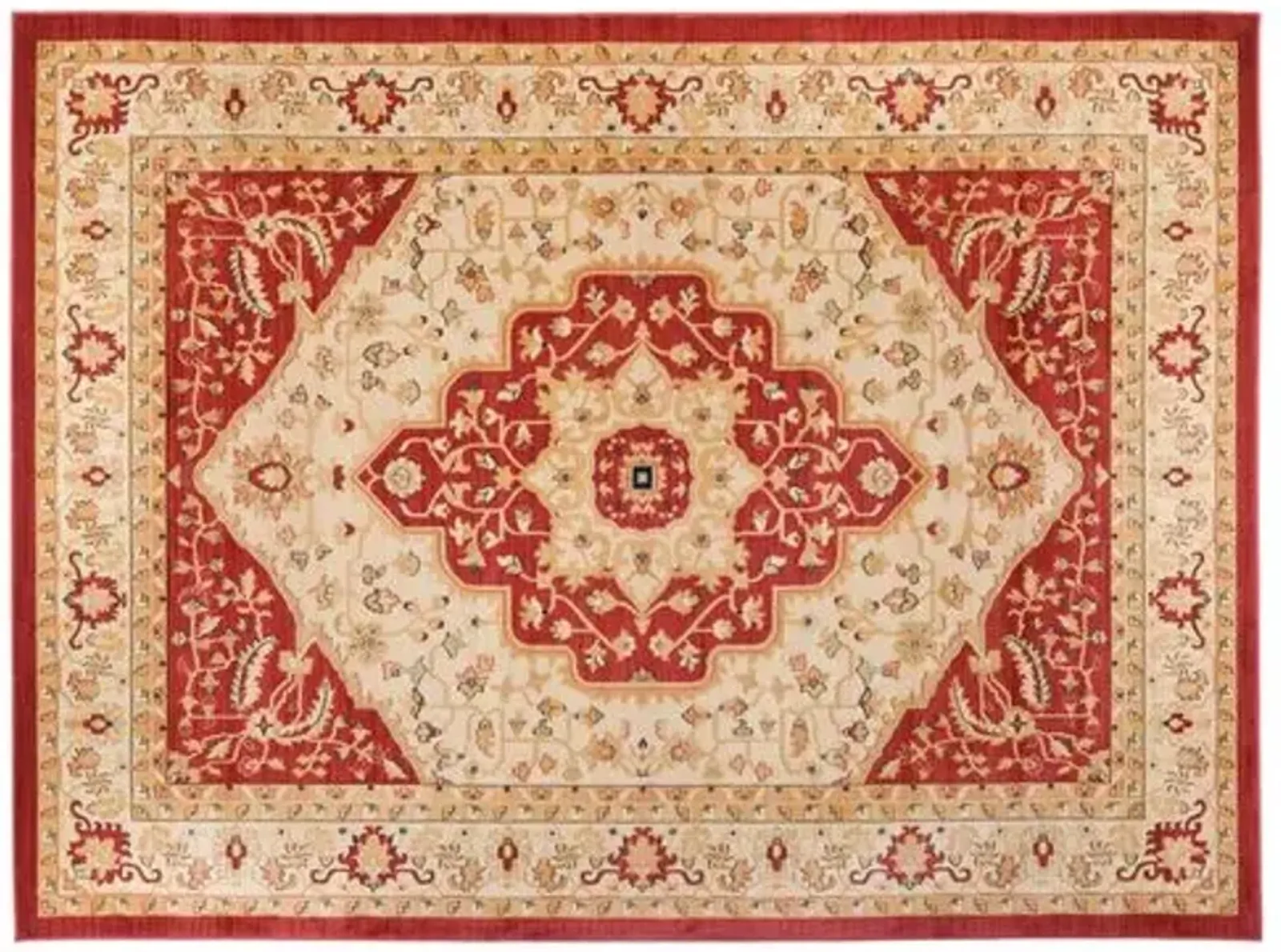 Behati Rug - Red/Cream - Beige - Beige