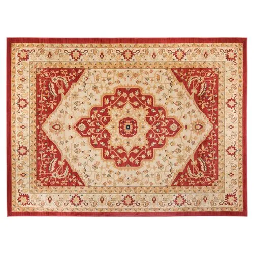 Behati Rug - Red/Cream - Beige - Beige