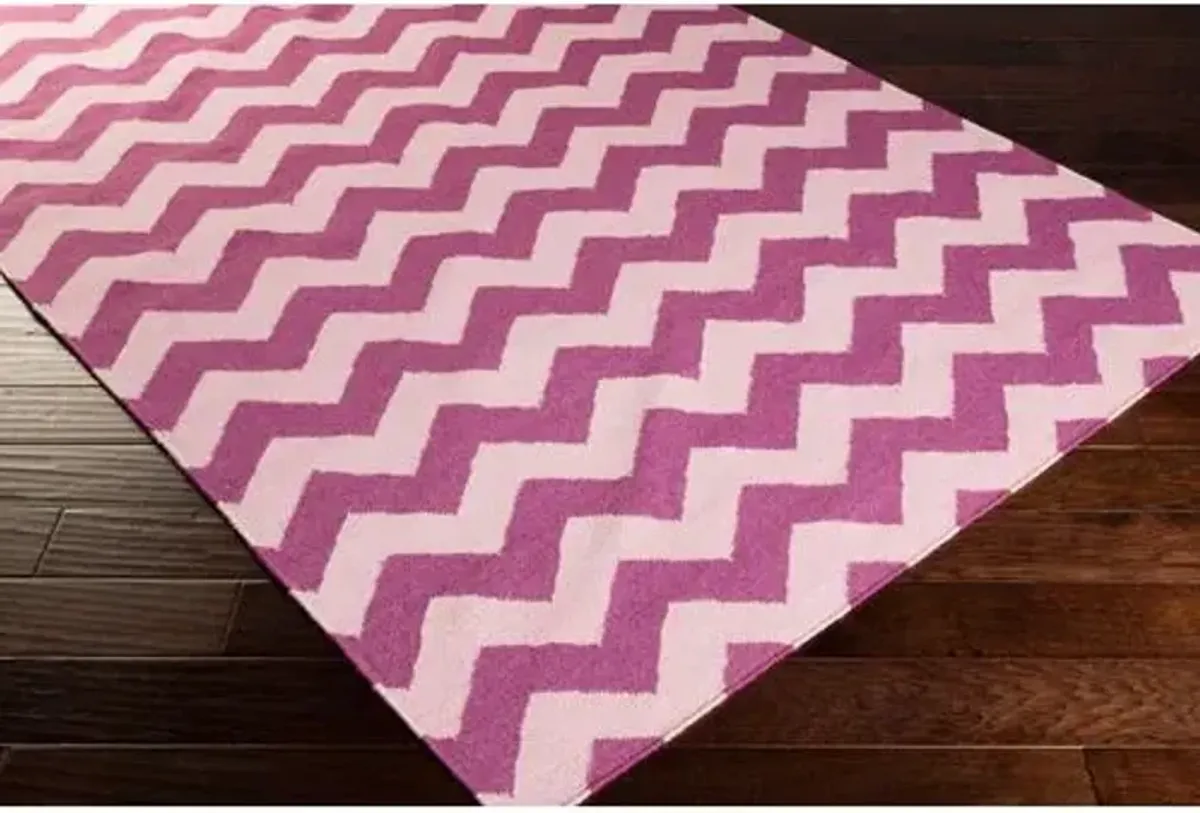 Valencia Flat-Weave Rug - Berry - Pink - Pink