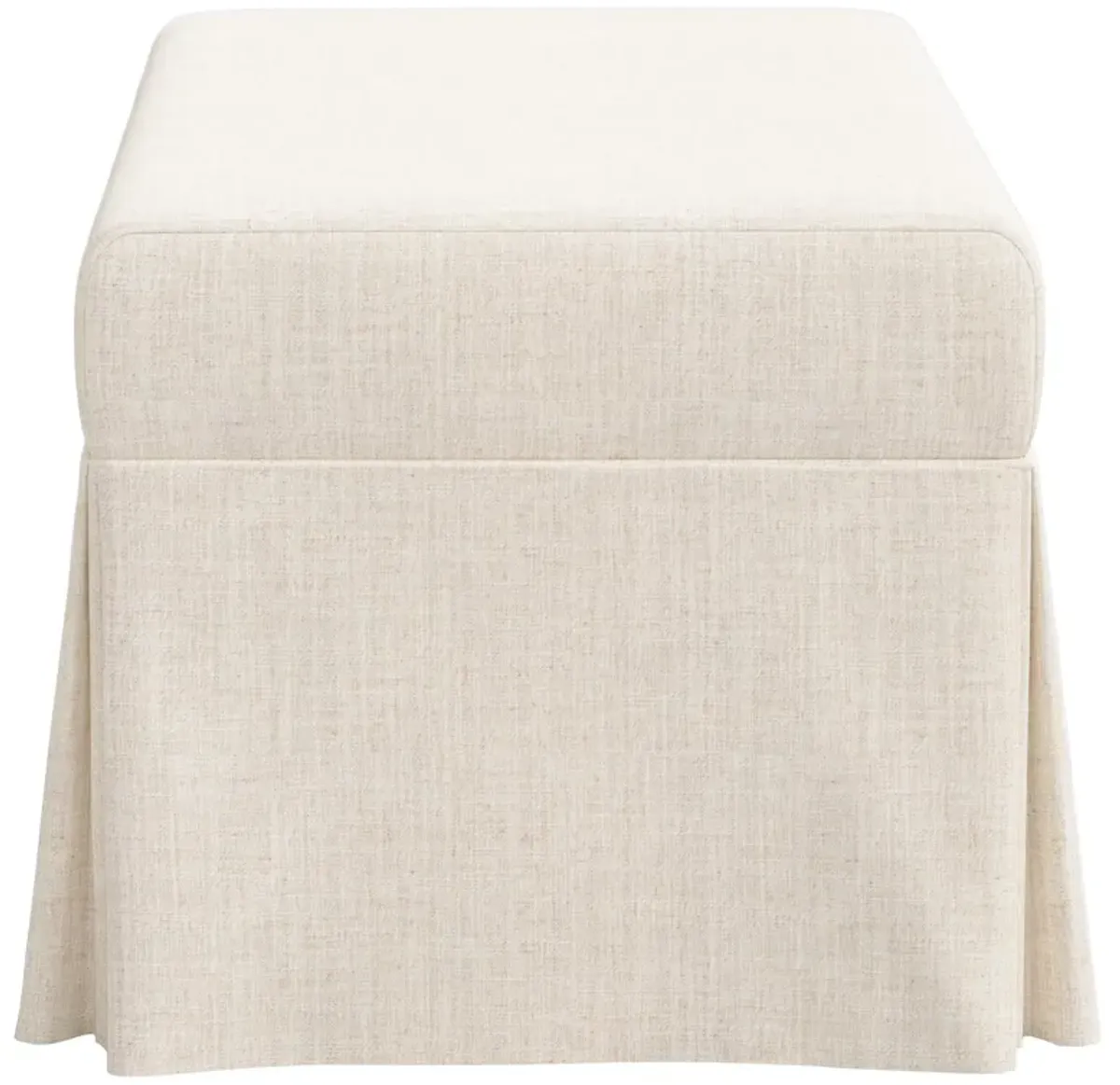 Hayworth Skirted Storage Bench, Linen