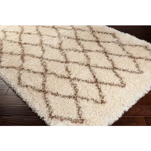 Sanne Shag Rug - Ivory - Ivory