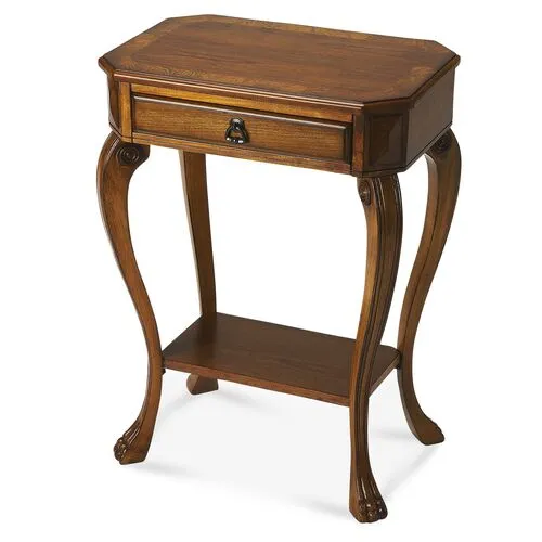 Lily Side Table - Cherry - Brown