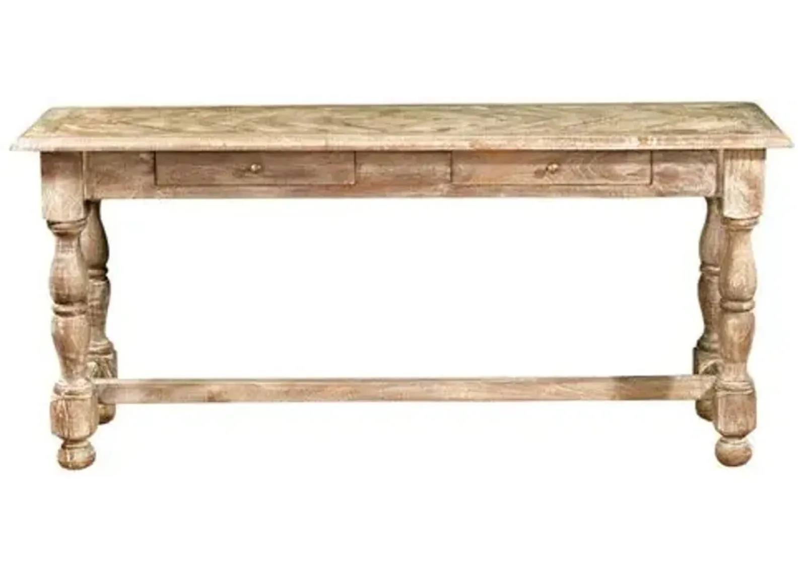 Eve 2-Drawer Console - Natural - Handcrafted - Beige