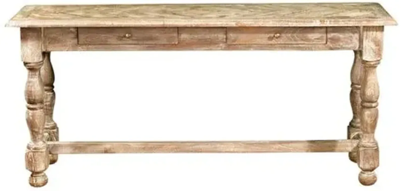 Eve 2-Drawer Console - Natural - Handcrafted - Beige