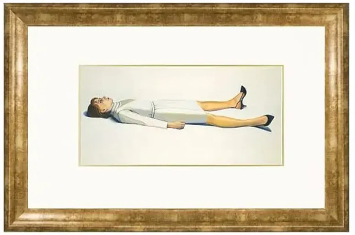 Painting - Wayne Thiebaud - Supine Woman - 1963 - Munn Works - Ivory