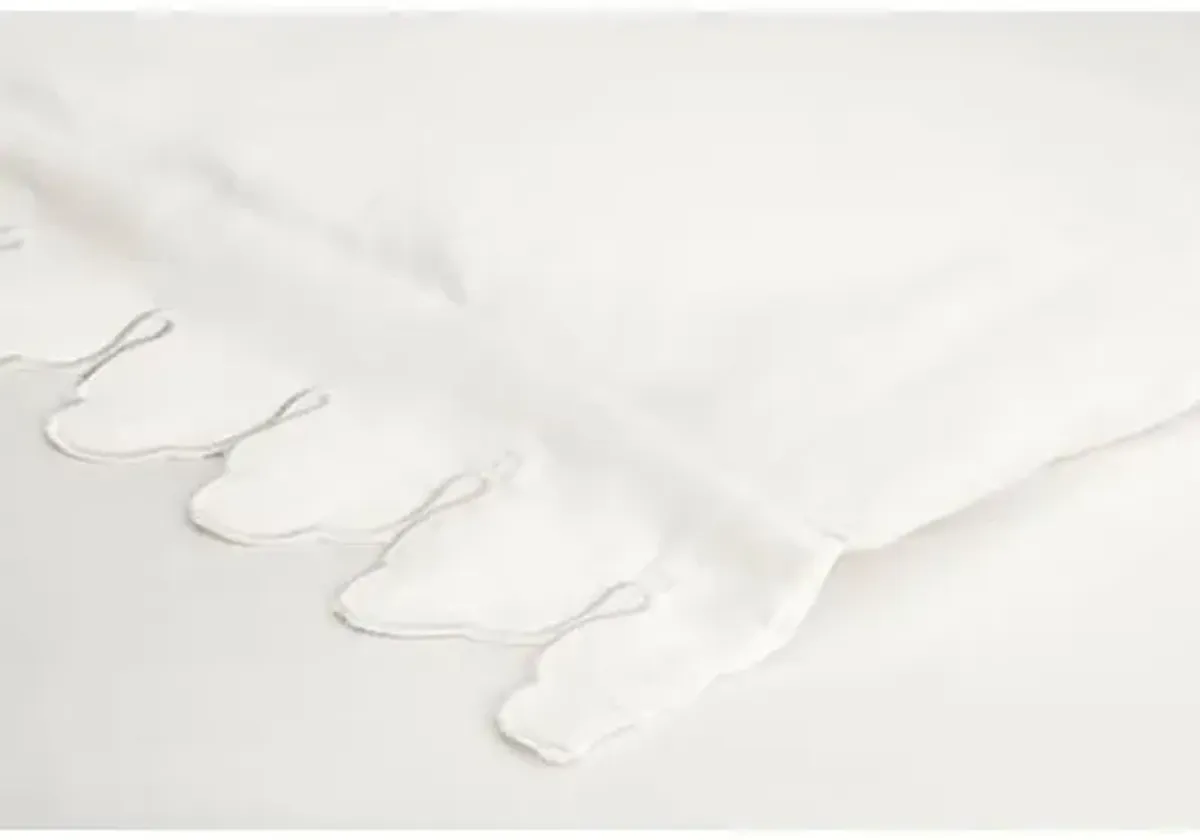 Scallop Duvet Set - White - Belle Epoque